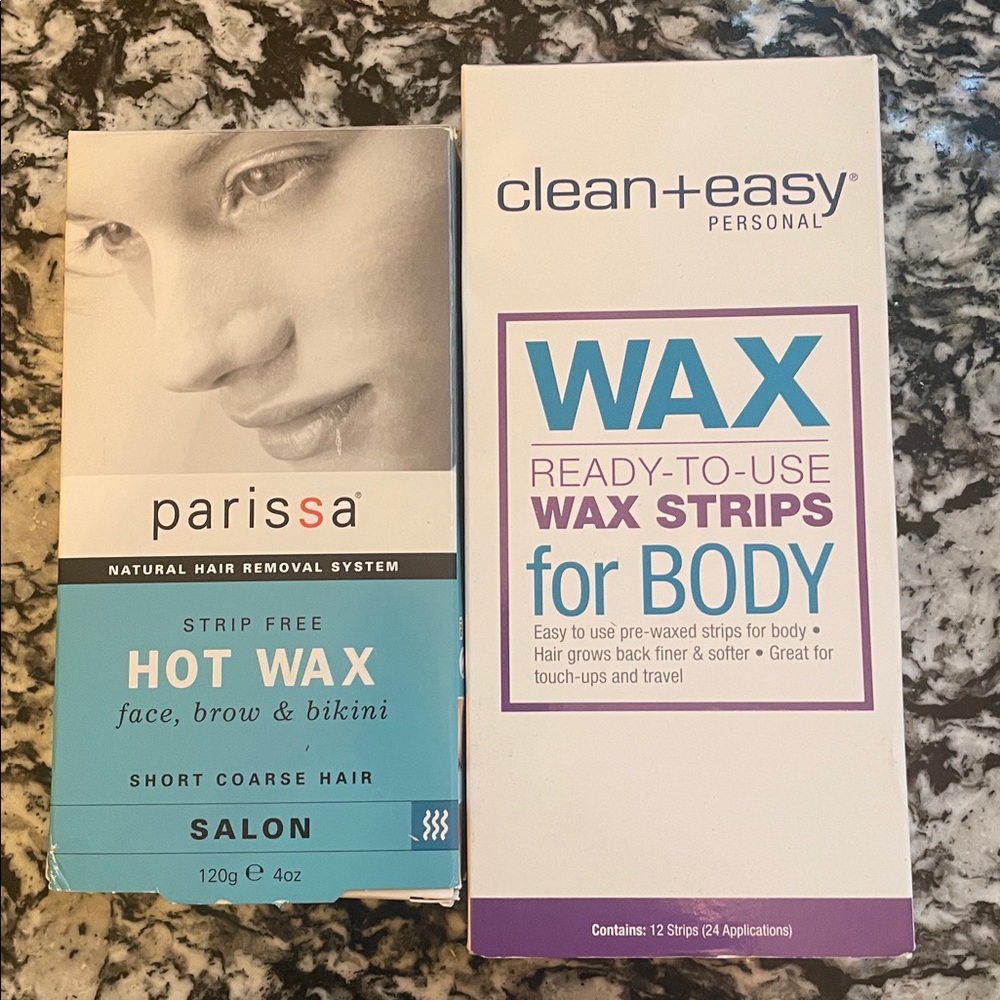 Parissa Hot Wax Kit and Clean & Easy wax strips